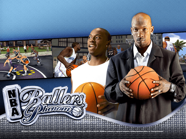NBA Ballers title screen for Xbox